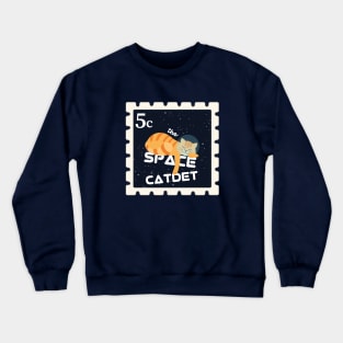 Tabby Kitten in Space | Funny Gift Ideas | Orange Cat Crewneck Sweatshirt